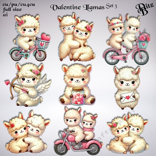 Valentine Llamas Set 3