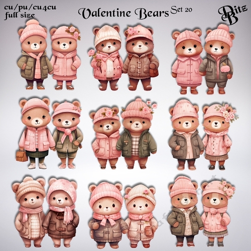 Valentine Bears Set 20