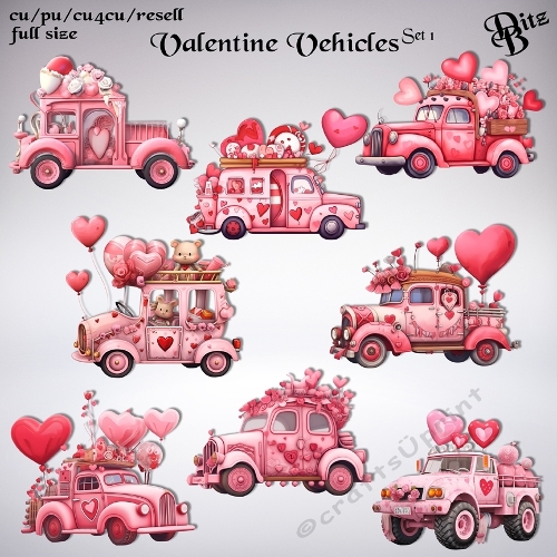 Valentine Vehicles Set 1