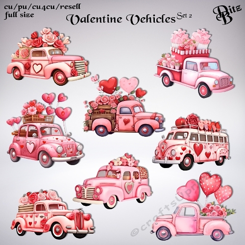 Valentine Vehicles Set 2