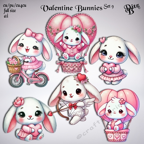 Valentine Bunnies Set 9