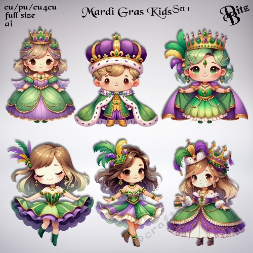 Mardi Gras Kids Set 1
