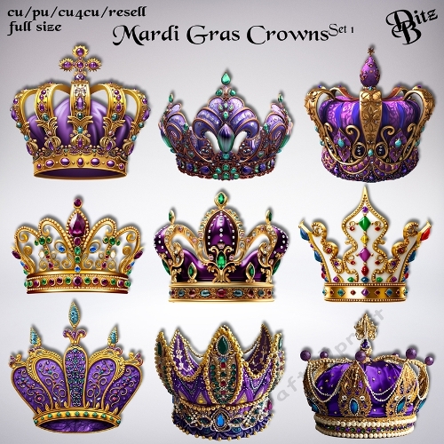 Mardi Gras Crowns Set 1