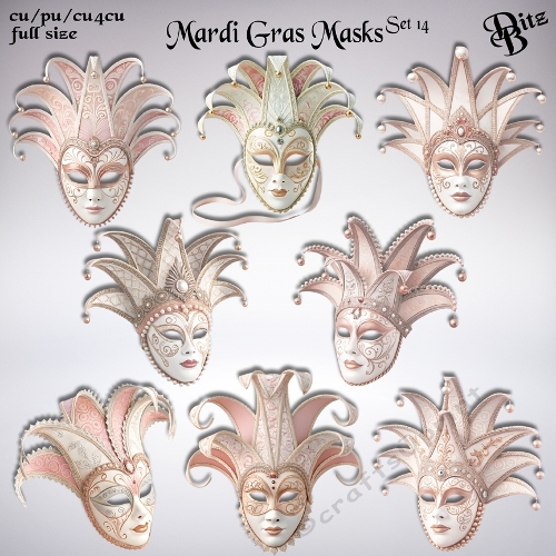 Mardi Gras Masks Set 14