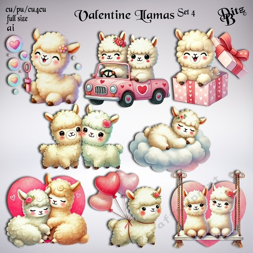 Valentine Llamas Set 4