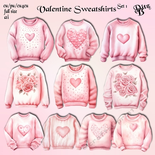 Valentine Sweatshirts Set 1
