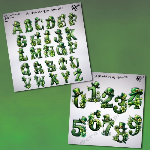St. Patricks Day Alpha Set 1