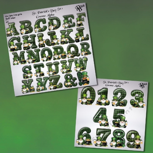 St. Patricks Day Gnome Alpha Set 1