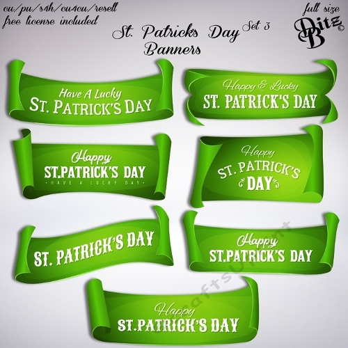 St. Patricks Day Banners Set 3