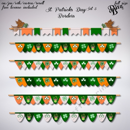 St. Patricks Day Borders Set 5