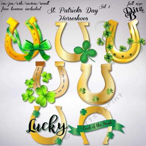 St. Patricks Day Horseshoes Set 1