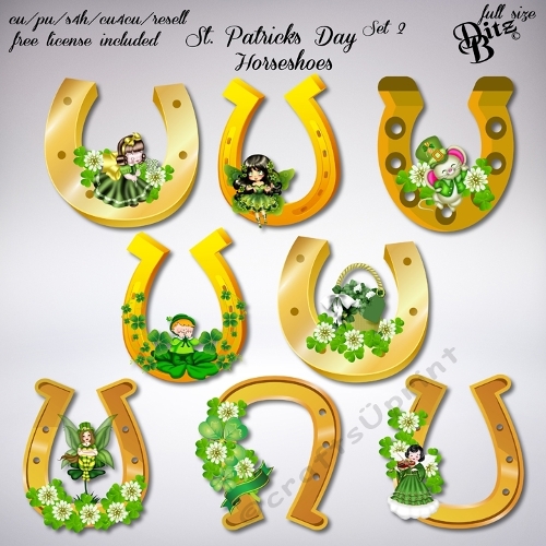 St. Patricks Day Horseshoes Set 2