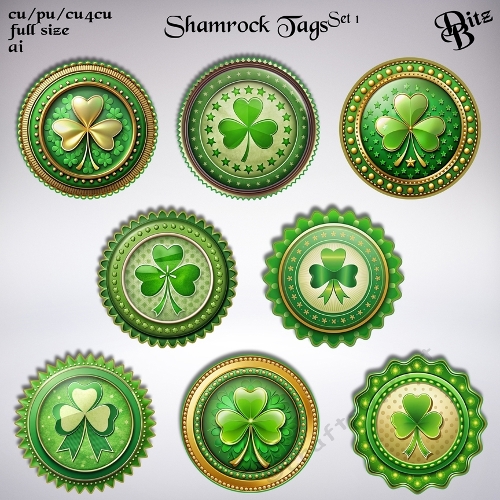 Shamrock Tags Set 1