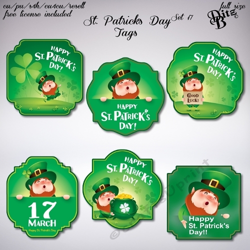 St. Patricks Day Tags Set 17