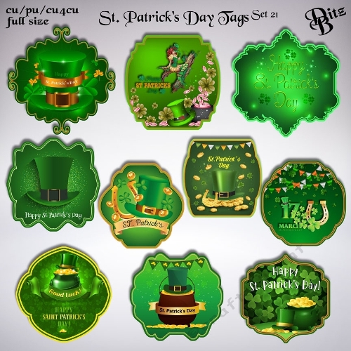 St. Patricks Day Tags Set 21
