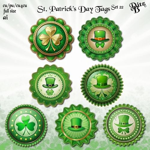 St. Patricks Day Tags Set 22