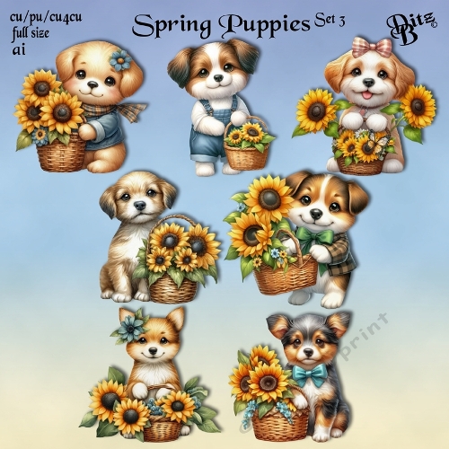 Spring Puppies Set 3