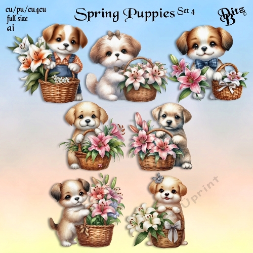 Spring Puppies Set 4