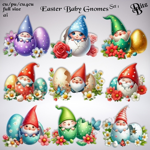 Easter Baby Gnomes Set 1