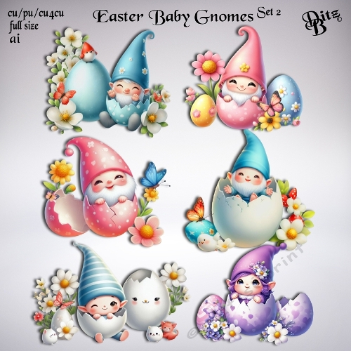 Easter Baby Gnomes Set 2
