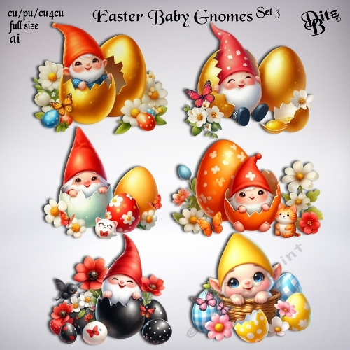 Easter Baby Gnomes Set 3