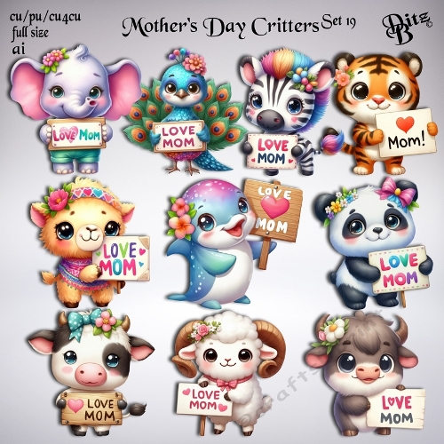 Mothers Day Critters Set 19