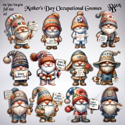 Mothers Day Occupational Gnomes Set 1