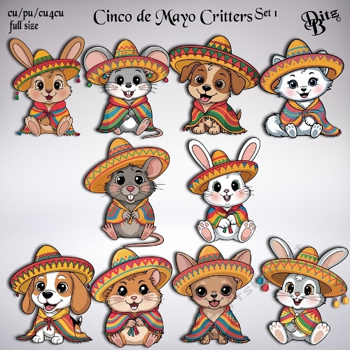 Cinco de Mayo Critters Set 1