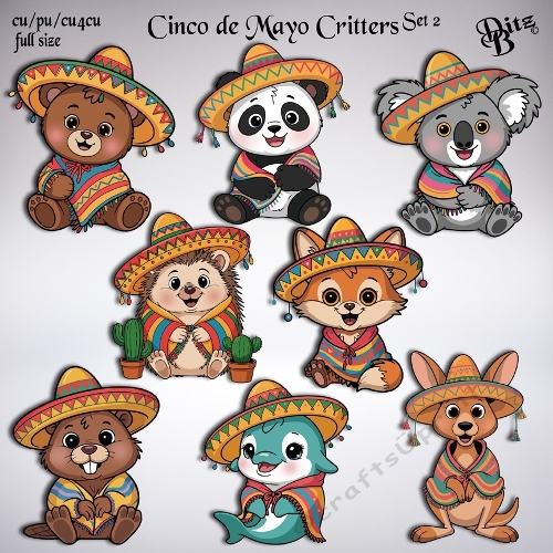 Cinco de Mayo Critters Set 2