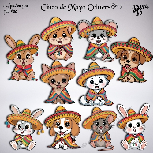 Cinco de Mayo Critters Set 3