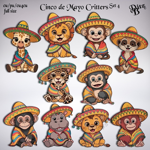 Cinco de Mayo Critters Set 4