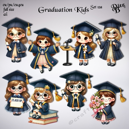 Graduation Kids Set 12a