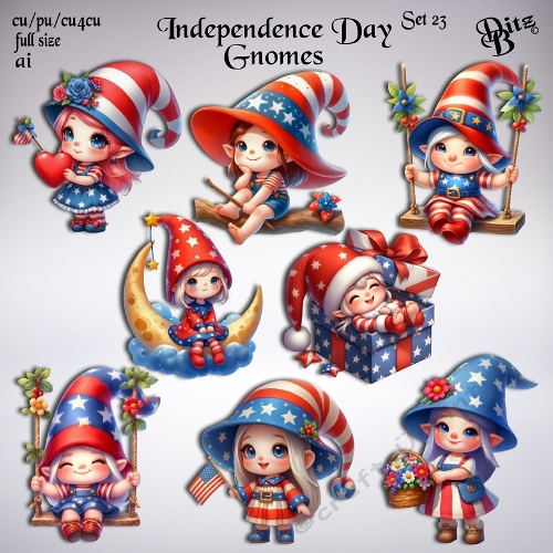 Independence Day Gnomes Set 23