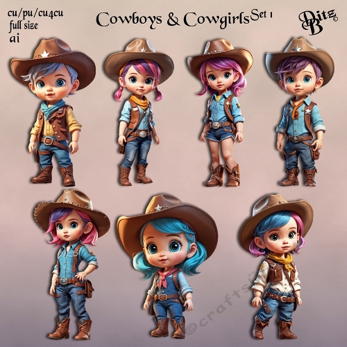 Cowboys & Cowgirls Set 1