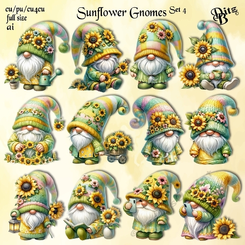 Sunflower Gnomes Set 4