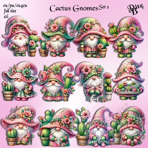 Cactus Gnomes Set 2