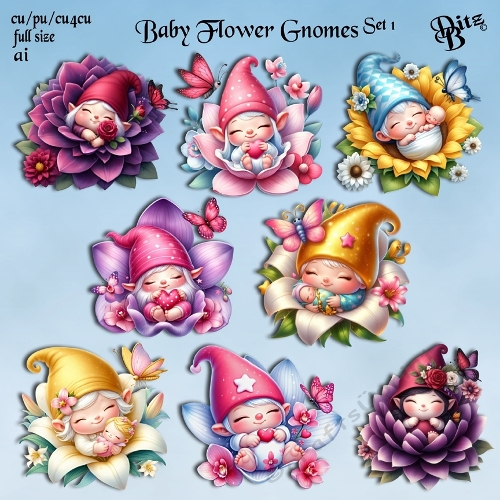 Baby Flower Gnomes Set 1