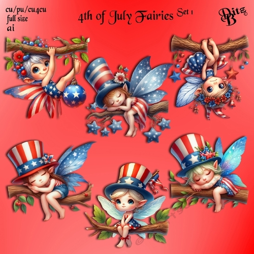 4th of July Fairies Set 1