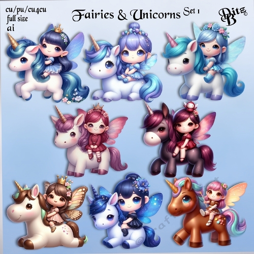 Fairies & Unicorns Set 1