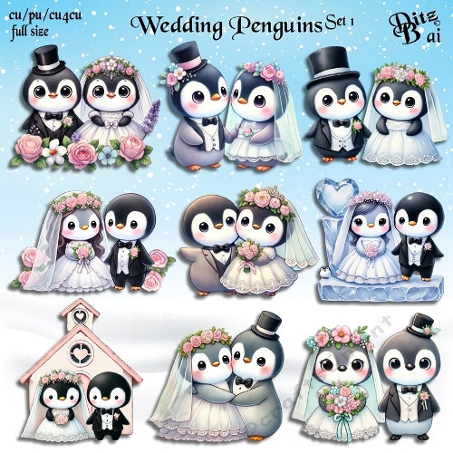 Wedding Penguins Set 1