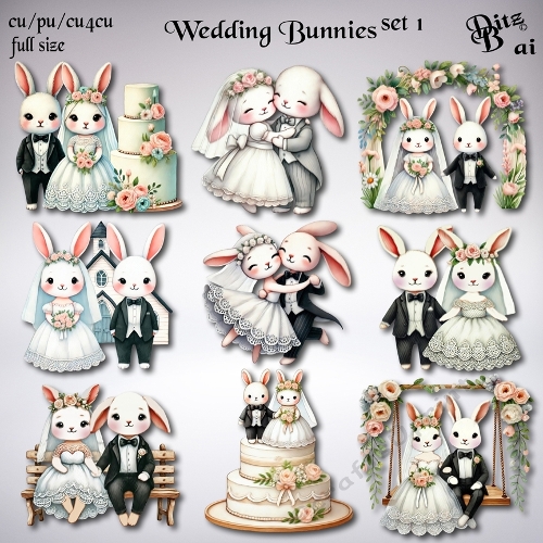 Wedding Bunnies Set 1