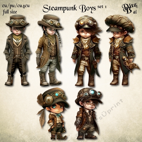 Steampunk Boys Set 1