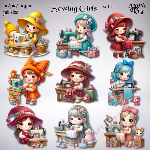 Sewing Girls Set 1
