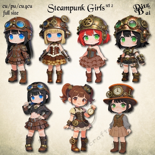 Steampunk Girls Set 2