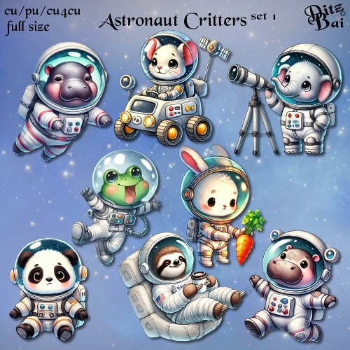 Astronaut Critters Set 1