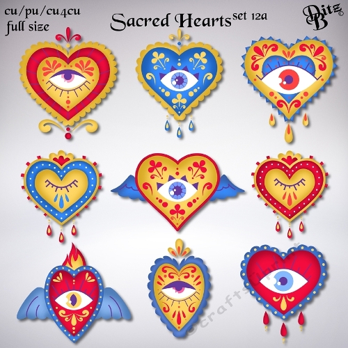Sacred Hearts Set 12a