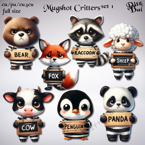 Mugshot Critters Set 1