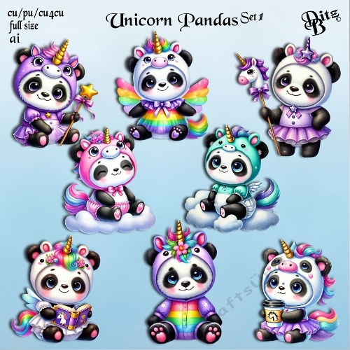 Unicorn Pandas Set 1