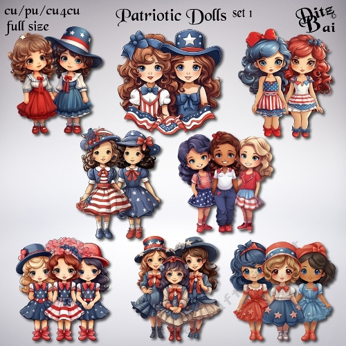 Patriotic Dolls Set 1