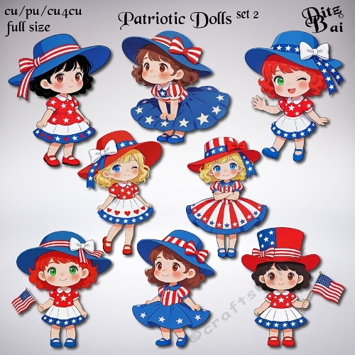 Patriotic Dolls Set 2